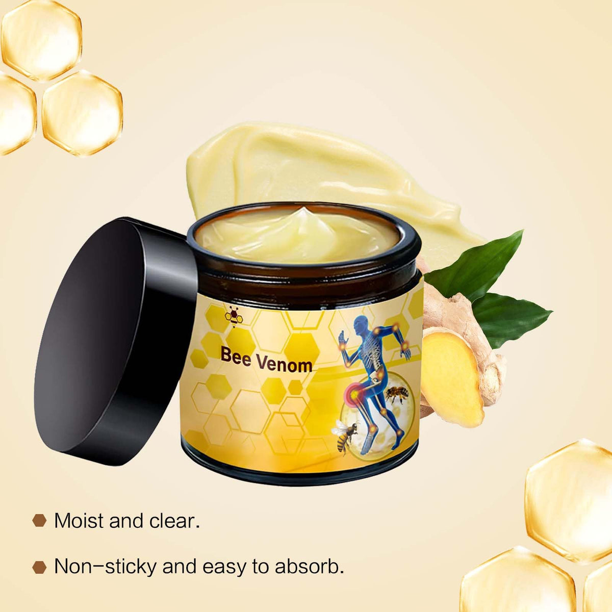 MILEDY cream applied to knee demonstrating targeted use and comfortable wear during activity