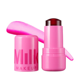 Milk Makeup front packaging showing burst poppy pink tint and clean branding for quick choice