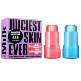 Milk Makeup duo front packaging showing both jelly serum sticks and benefits