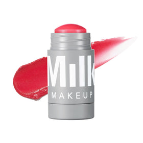 Milk Makeup Flip front packaging showing true red shade and compact design benefit: portable