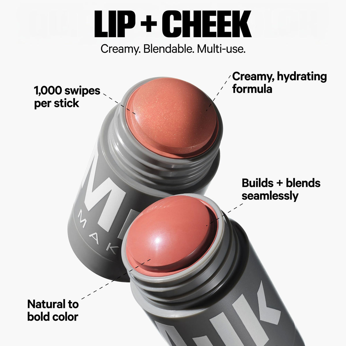 Milk Makeup highlighter Lit stick tip detail highlighting smooth shimmer