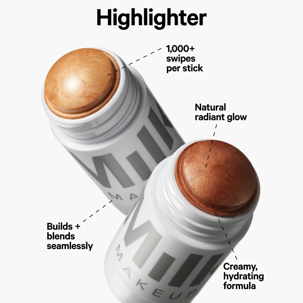 Milk Makeup creamy highlighter texture close-up illustrating blendable, hydrating finish