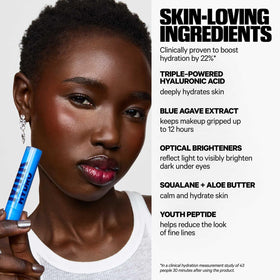 Milk Makeup packaging label highlighting vegan, clean formula benefits