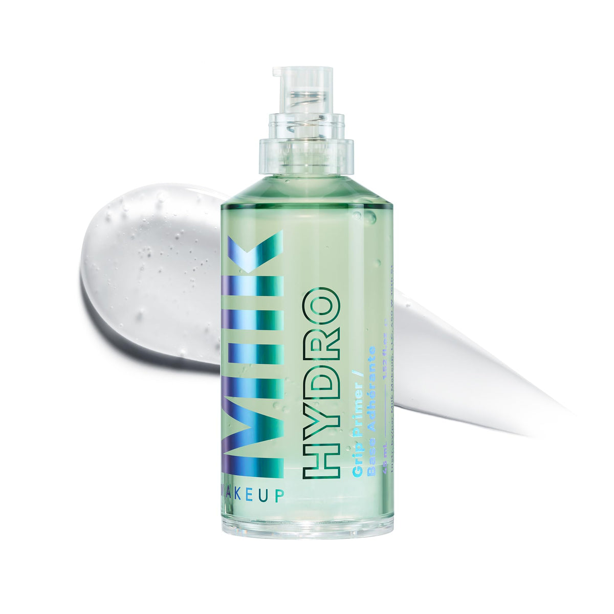 Milk Makeup front packaging showing clean primer bottle and branding benefit