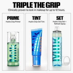 Milk Makeup Hydro Grip ingredients label closeup displaying key actives and clean formula