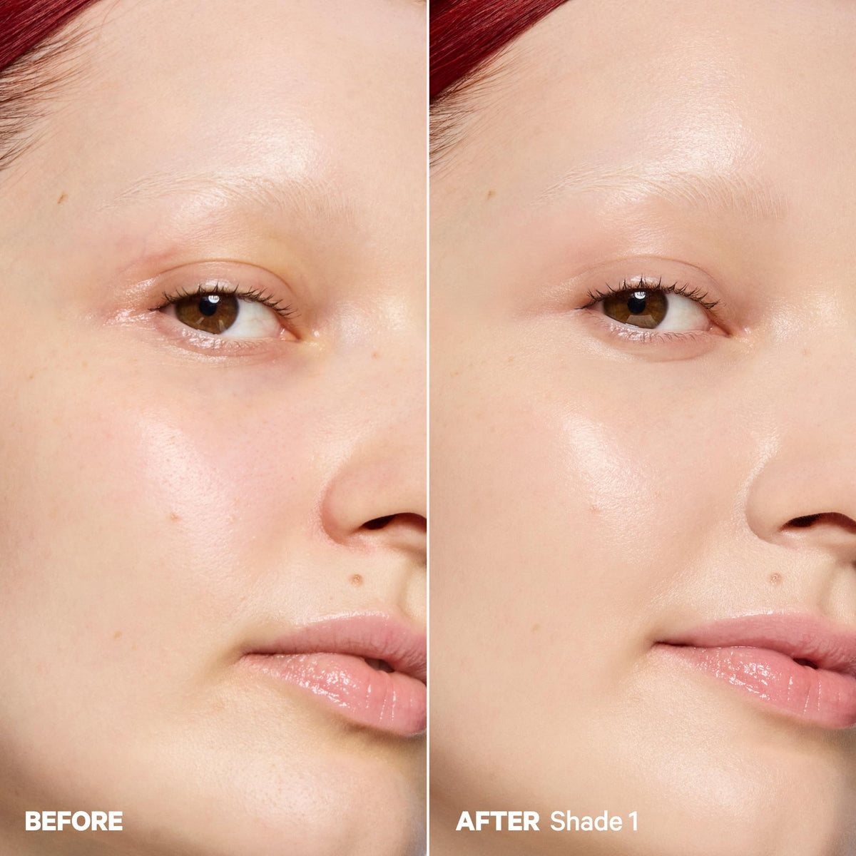 Milk Makeup tint being blended with fingers, shows seamless skin finish
