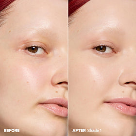 Milk Makeup tint being blended with fingers, shows seamless skin finish