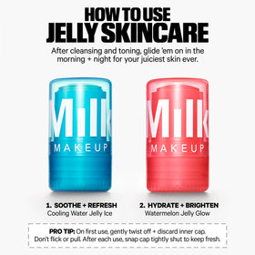 Milk Makeup cooling water jelly label and ingredients list demonstrating niacinamide and soothing actives