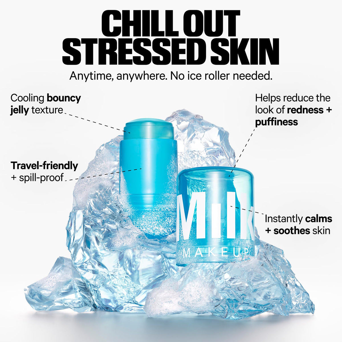 Milk Makeup cooling water jelly close-up texture highlights cooling gel feel and hydration