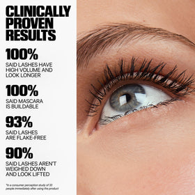 Milk Makeup mascara texture swirl highlighting weightless formula and buildable finish