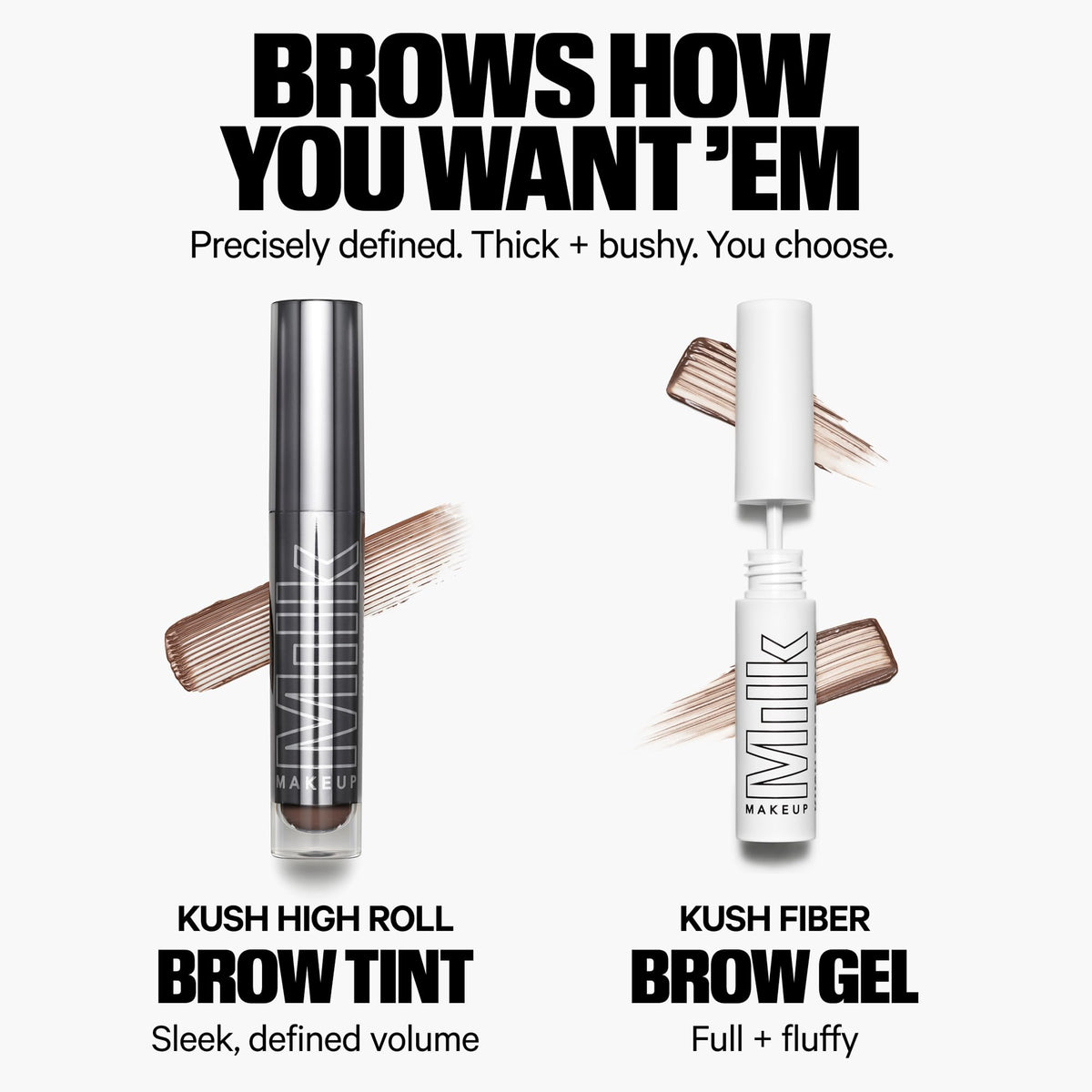 Milk Makeup KUSH on model highlighting natural medium-brow enhancement