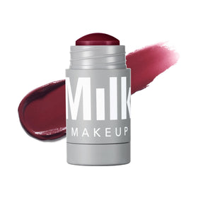 Milk Makeup front packaging showing quickie deep plum shade and compact benefit