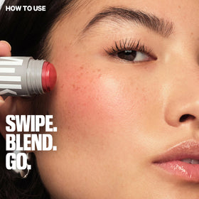 Milk Makeup on-model cheek application highlighting natural flush and wearable color benefit