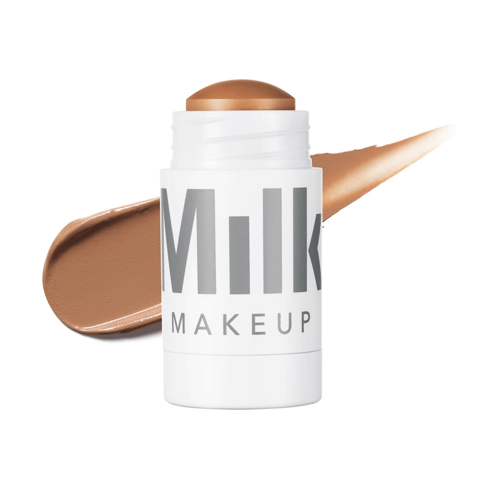 Milk Makeup matte bronzer front packaging showing shade Dazed and benefits