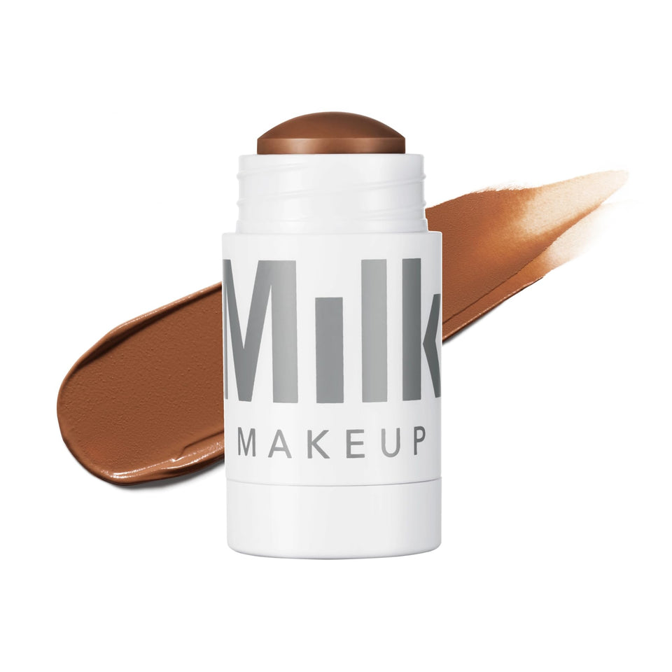Milk Makeup bronzer stick front view showing compact, travel-friendly design and ease
