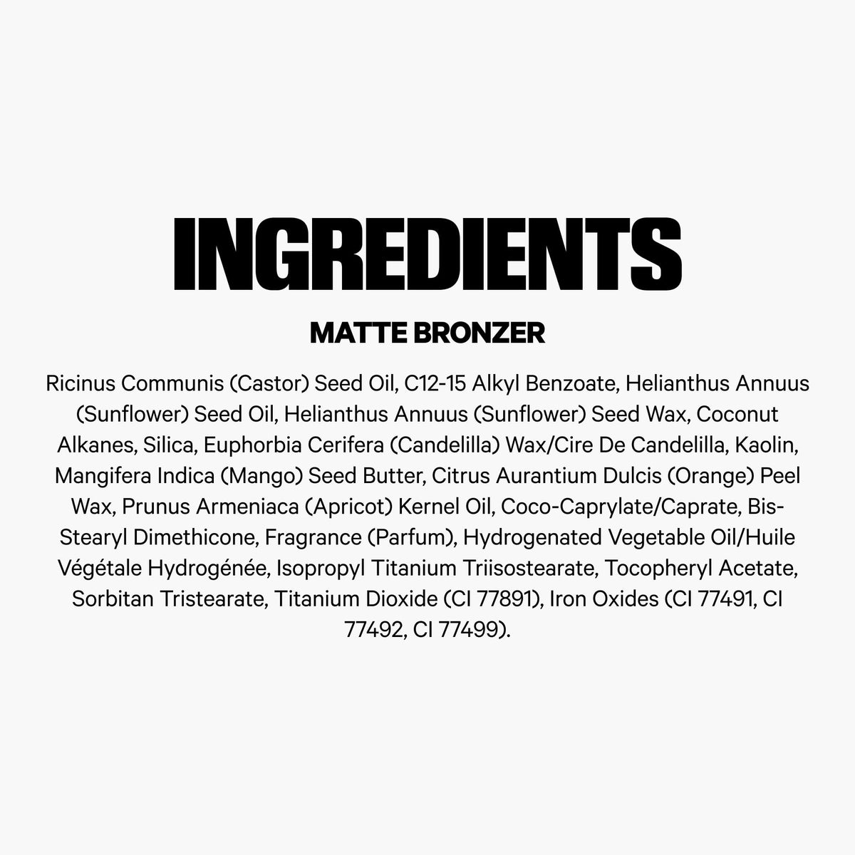 Milk Makeup ingredients display with mango and apricot oils emphasizing nourishment