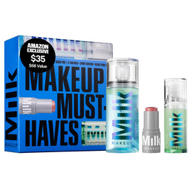 Milk Makeup front packaging showing the mini must-haves set and portability benefit