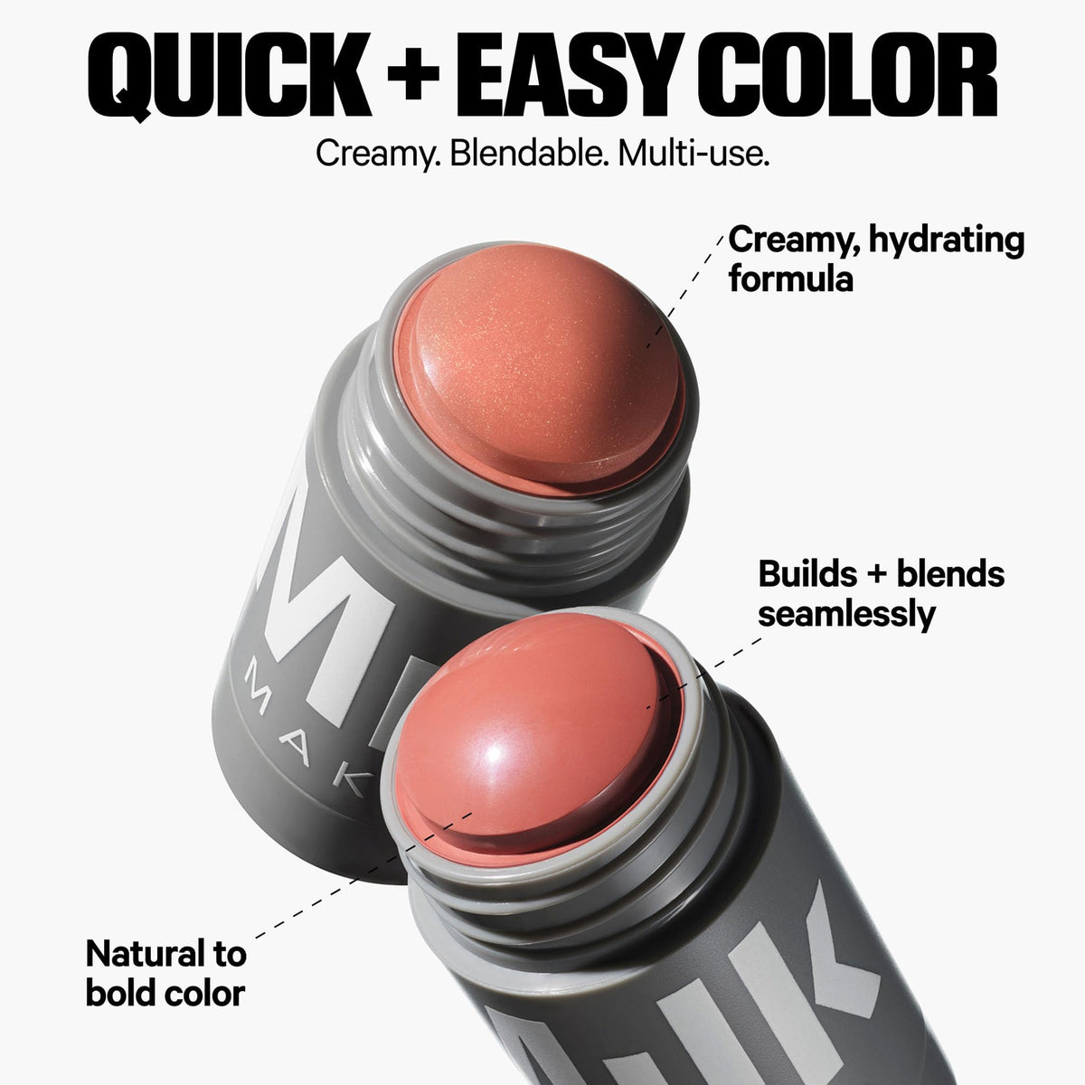 Milk Makeup mini trio flatlay open to display each product and travel convenience