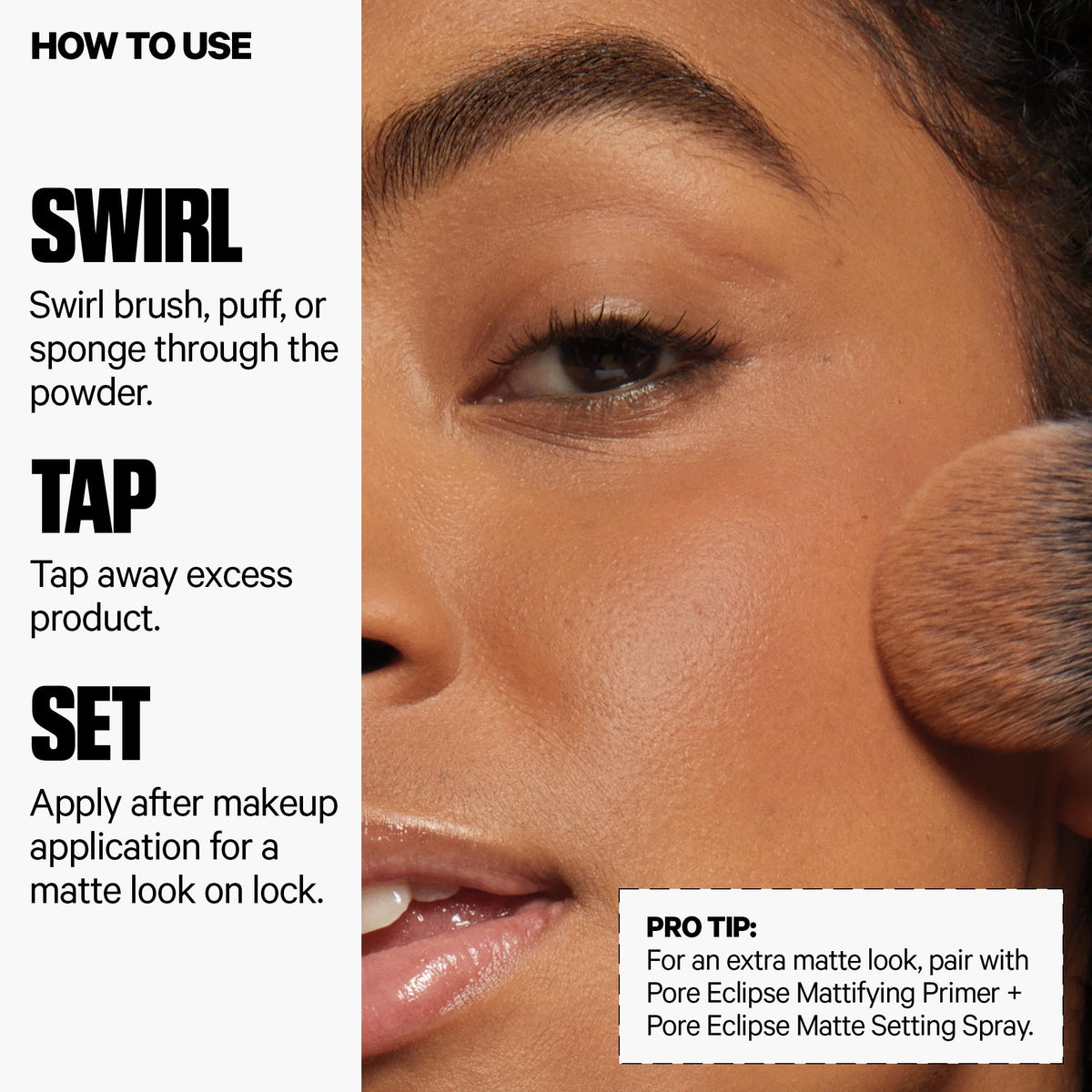 Milk Makeup before and after forehead showing blurred pores and smoother skin
