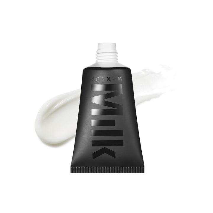 Milk Makeup front packaging showing primer tube and clean branding benefit: quick recognition