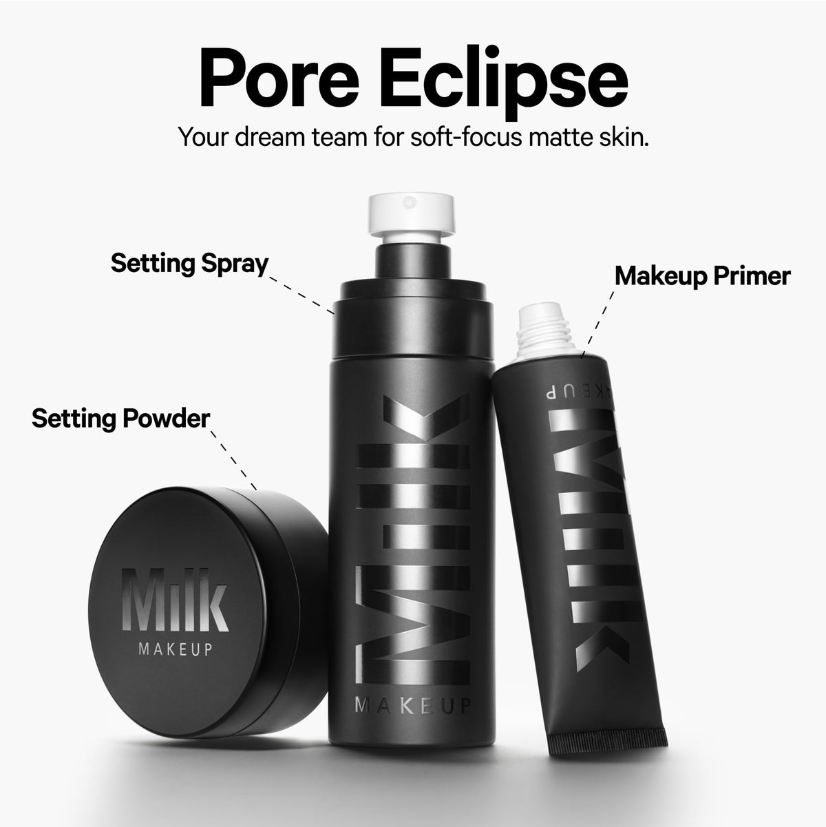 Milk Makeup label close-up highlighting ingredients like niacinamide for pore care