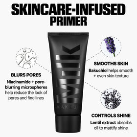 Milk Makeup primer on fingers demonstrating easy application and spreadability