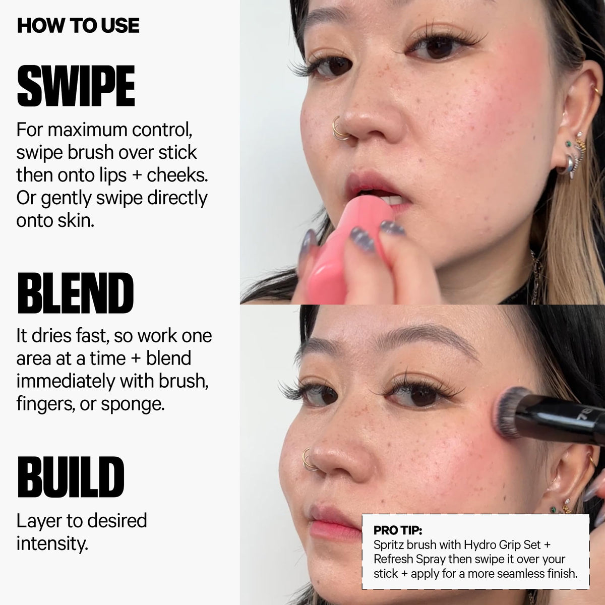 Milk Makeup stick open with cap removed for easy application benefit