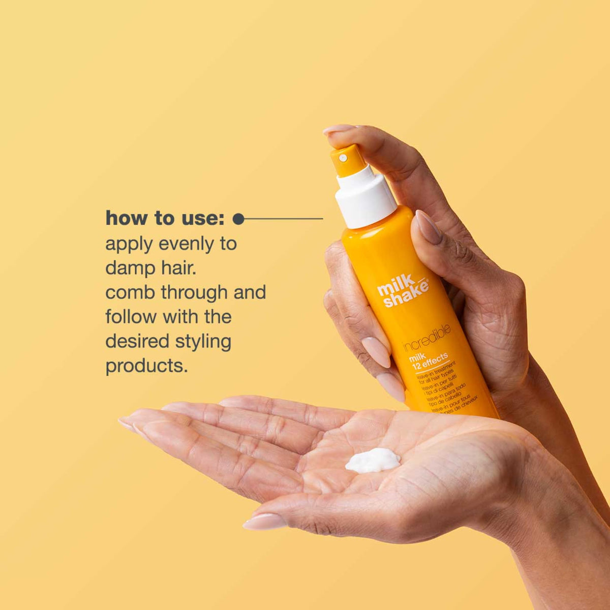 milk_shake visible improvement on hair ends showing reduced frizz and repair