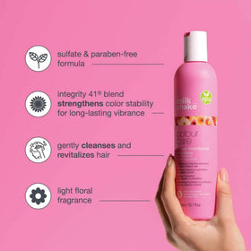 milk_shake bottle label close-up highlighting key ingredients and care benefit