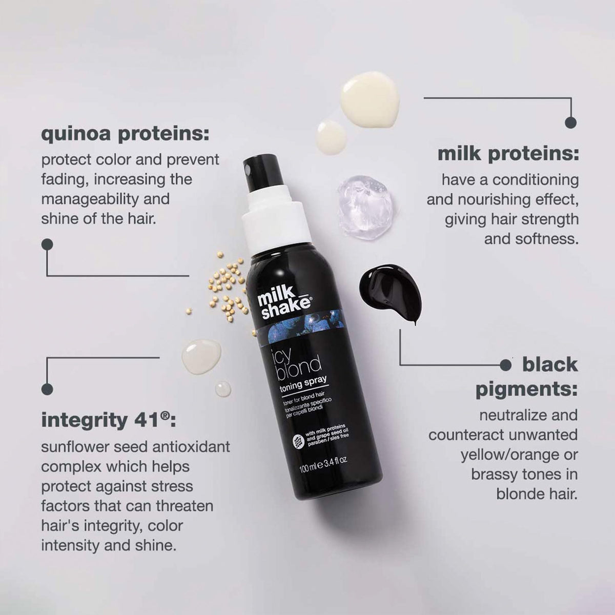 milk_shake fine mist in hand demonstrating lightweight spray benefit