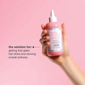 milk_shake application on damp hair detangling and smoothing strands
