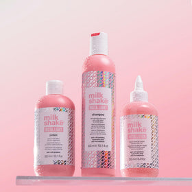 milk_shake bottle with peach fruit conveying fresh scent and softness