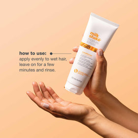 milk_shake conditioner on bathroom vanity enhancing hair routine