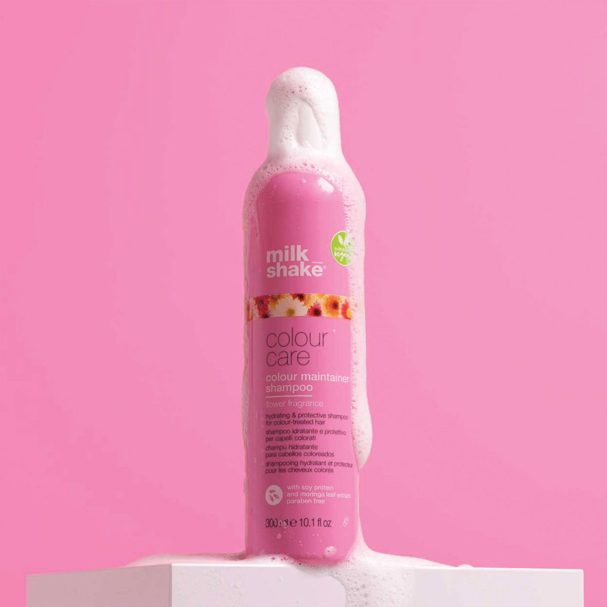 milk_shake pour and foam texture illustrating gentle cleansing benefit