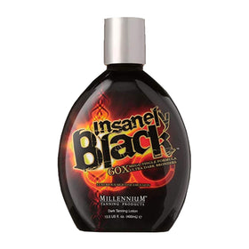 Millennium Tanning bottle next to hand for size comparison and portability benefit