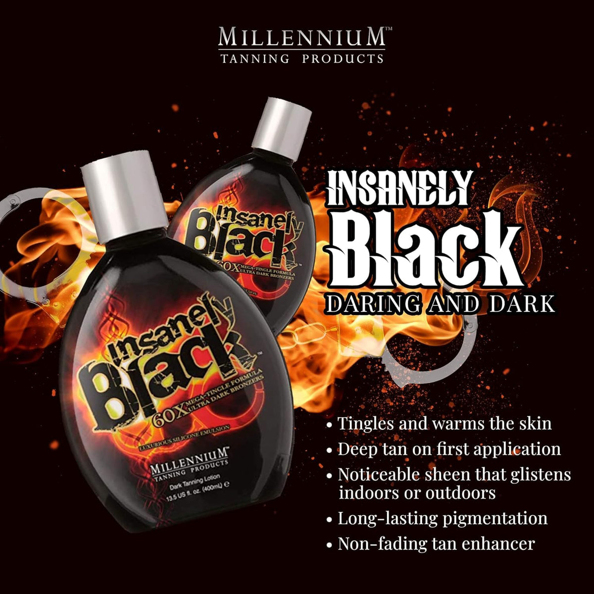 Millennium Tanning cream texture close-up demonstrating smooth application benefit