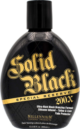 Millennium Tanning front packaging showing bottle and branding for clear product ID and appeal