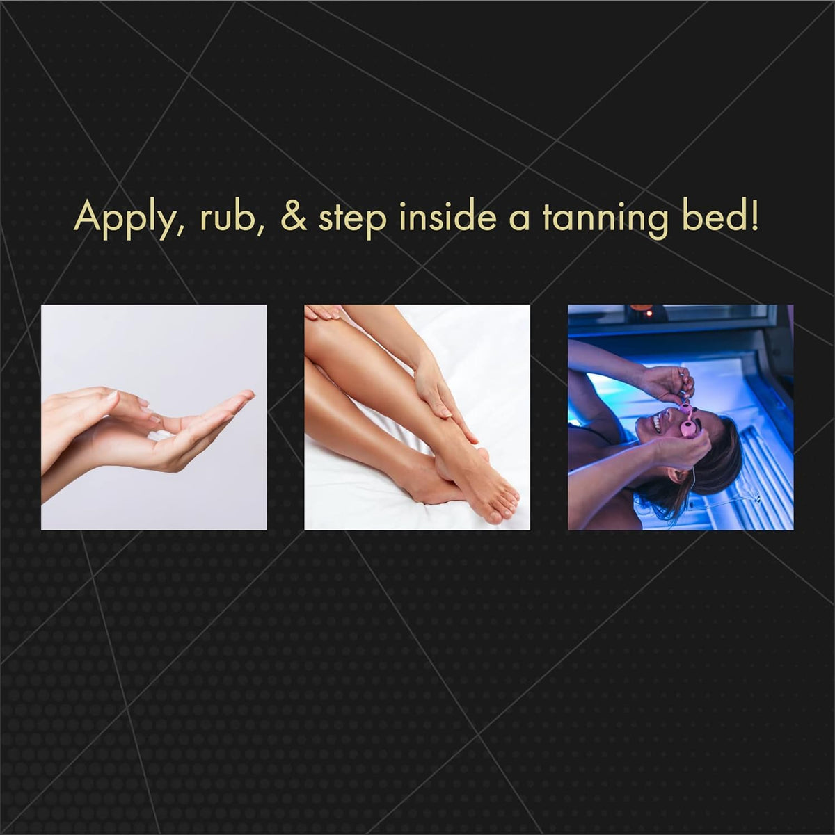 Millennium Tanning inside a sunbed scene illustrating intended indoor tanning use benefits