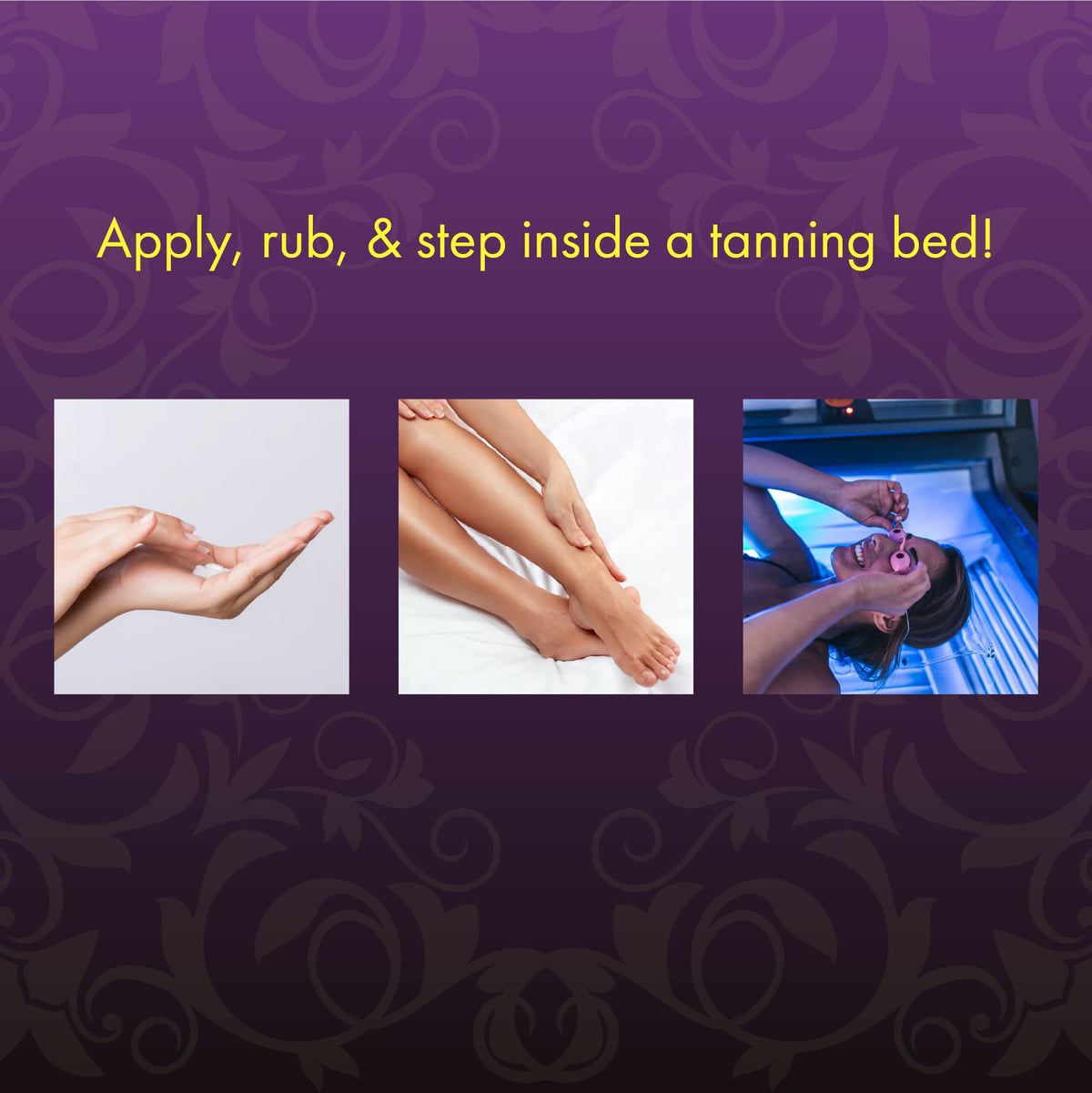 Millennium Tanning ingredients label close-up listing aloe and botanical extracts