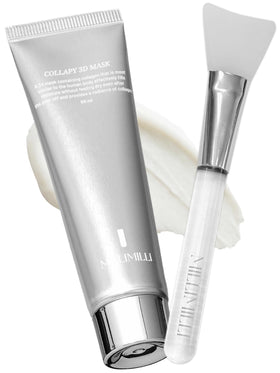 millimilli front packaging showing mask and brush, highlights product benefits