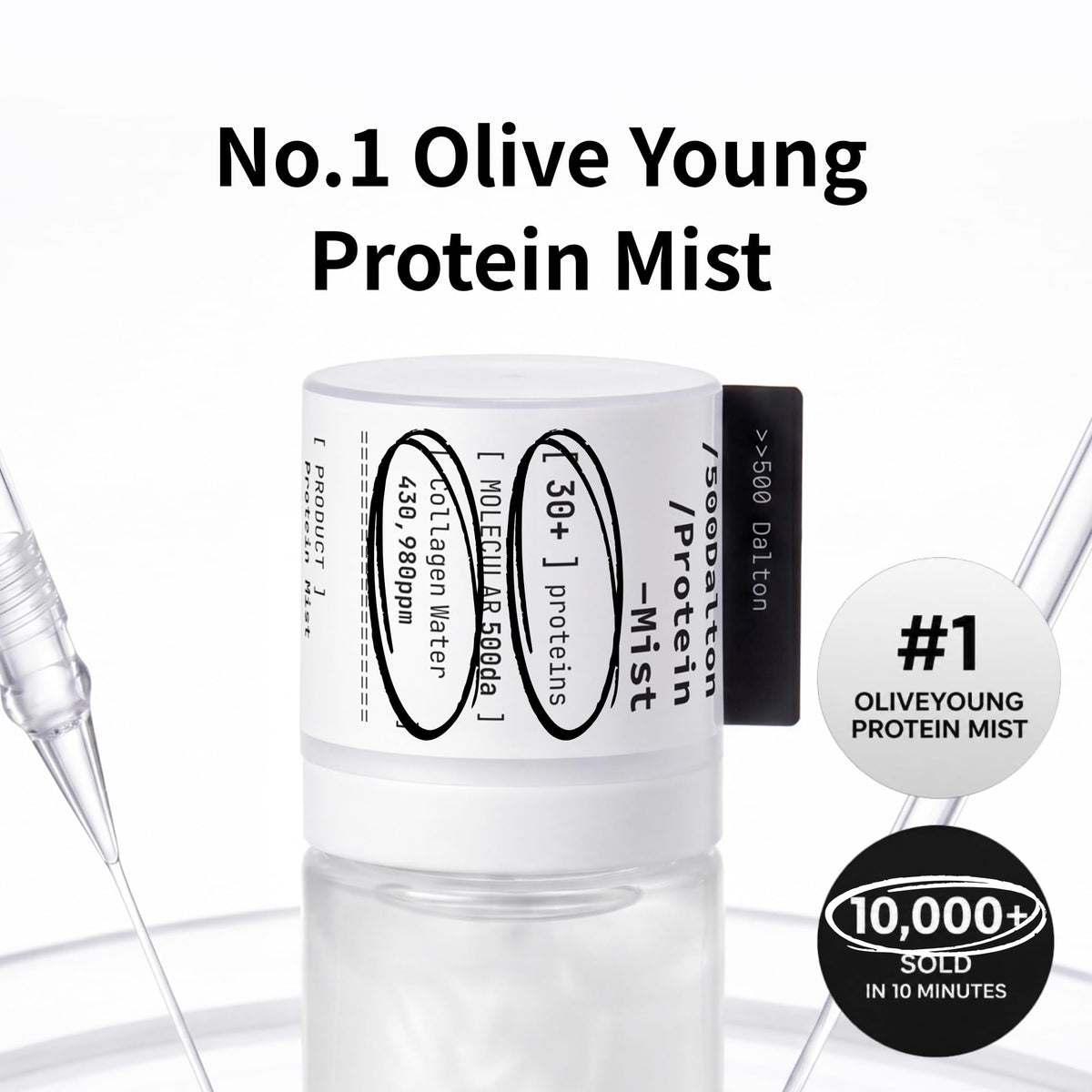 millimilli mist spraying onto face to hydrate and plump skin