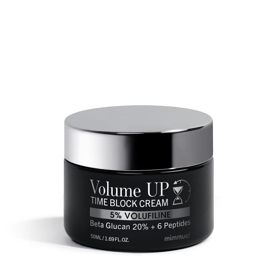 mimmua! front jar view showing packaging and volumizing benefit