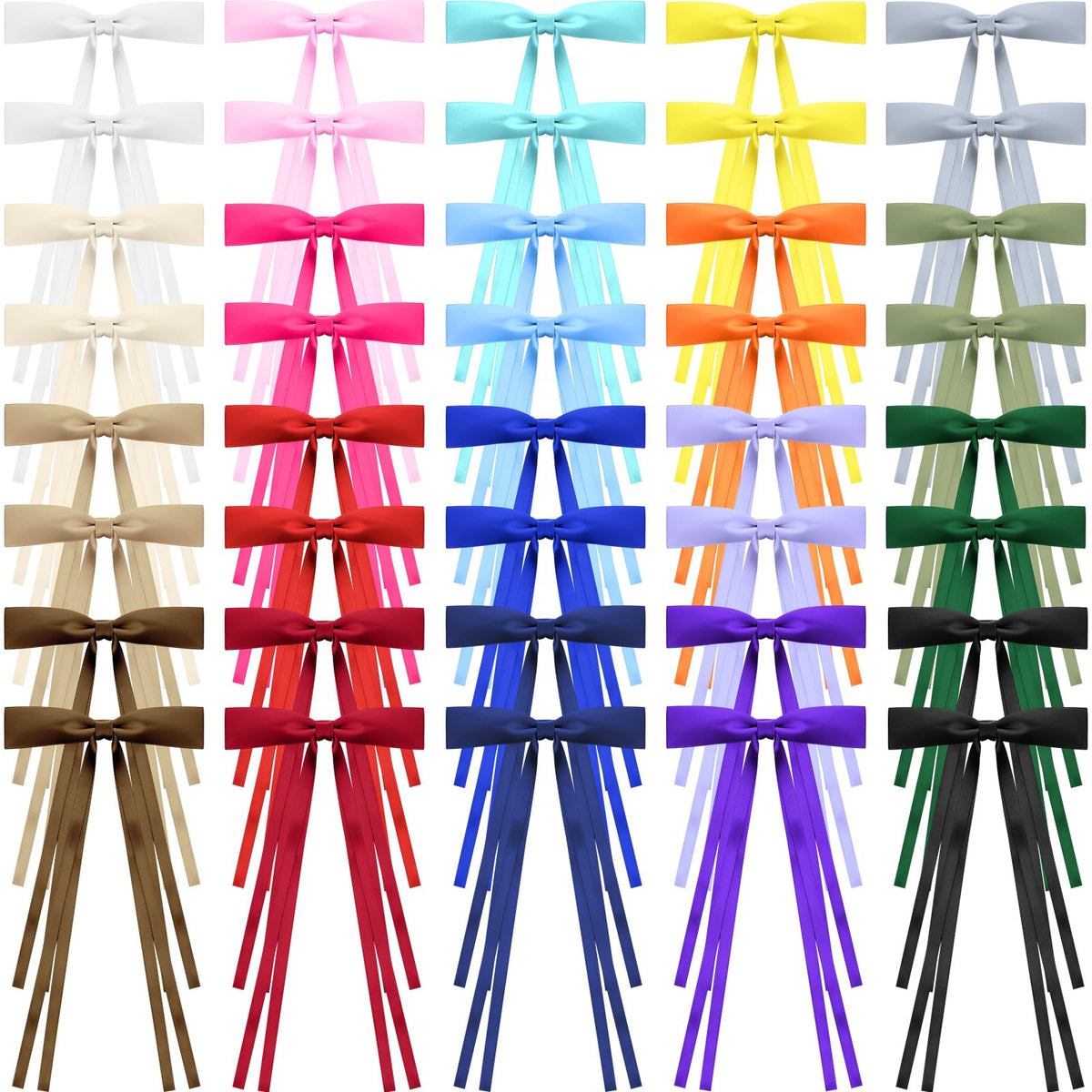 Mimorou front packaging showing all 40 colorful bow clips and variety