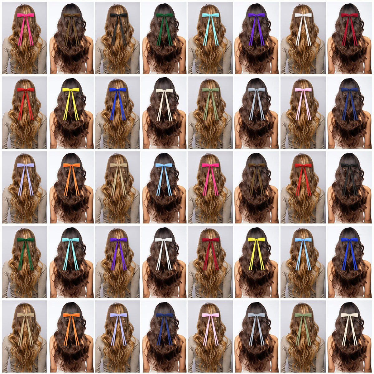 Mimorou bow clips arranged as party favors for events and gifts