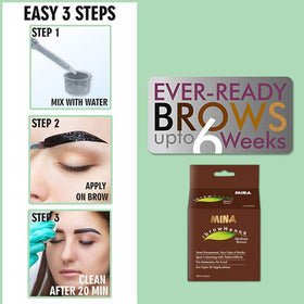 MinaiBrow application brush in hand demonstrating easy spot coloring
