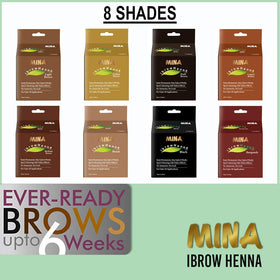MinaiBrow cassia leaves and powder highlighting plant-based ingredient
