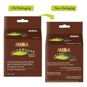 MinaiBrow loose powder texture ready-to-mix for gentle tinting