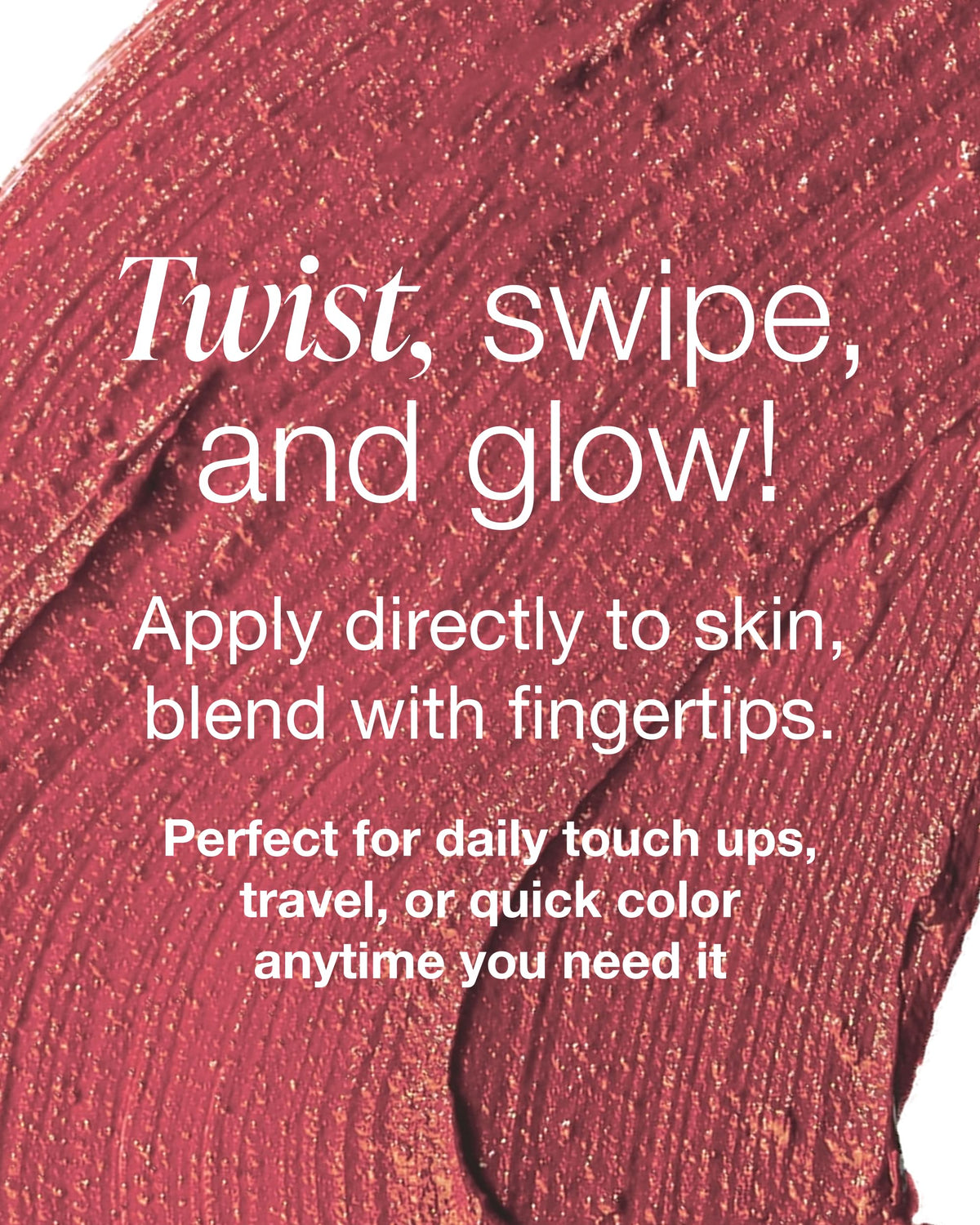 Mineral Fusion applied to model cheeks showing natural flushed radiance