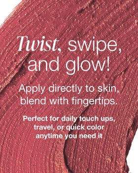 Mineral Fusion applied to model cheeks showing natural flushed radiance