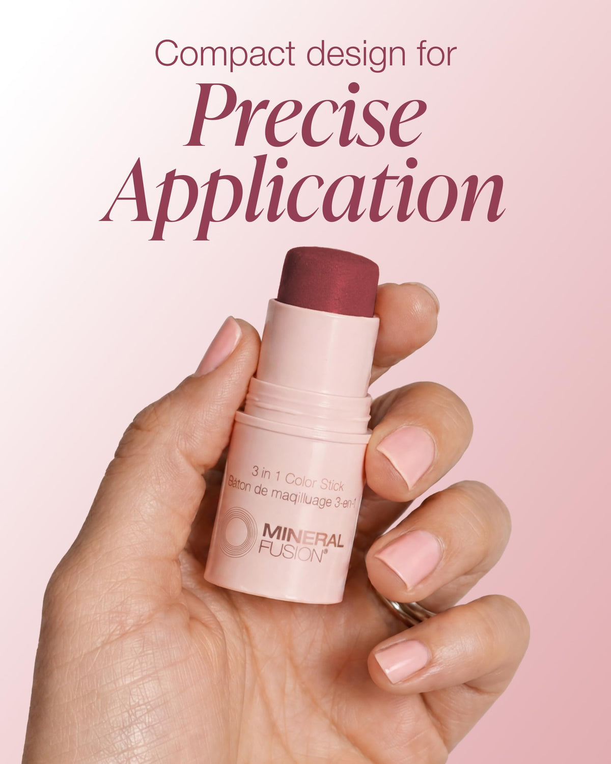 Mineral Fusion stick texture close-up showing smooth, blendable formula